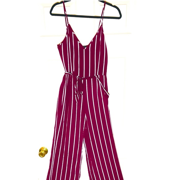 Women’s Purple and White Zip Up Jumpsuit - Picture 3 of 3